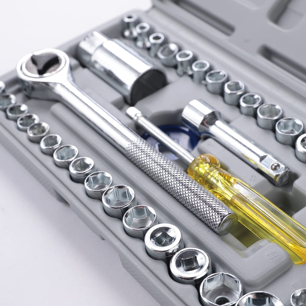Socket Purpose CHESTON Socket Set of 40-in-1 Multi Purpose Tool Kit w/Wrench ...