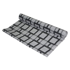 Kuber Industries Kitchen Drawer/Cabinet Shelf Mat|Checks Design With PVC Material|Adjustable Size 10 Mtr Roll (Grey)-CTKTC05447, Polyvinyl Chloride