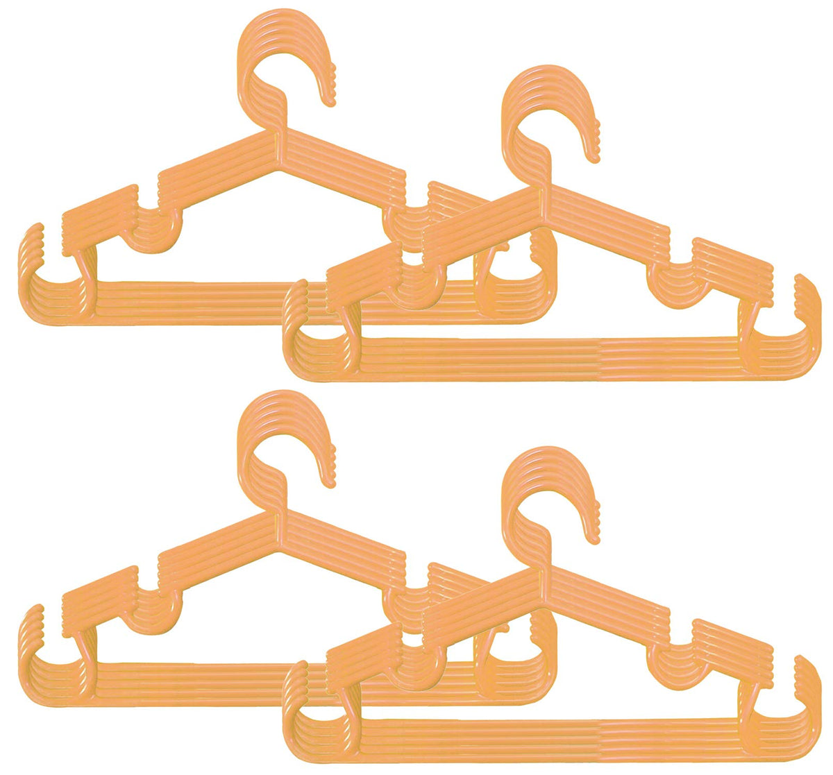 Kuber Industries Exclusive Plastic 20 Pieces Baby Hanger Set for Wardrobe (Peach) -CTLTC39438