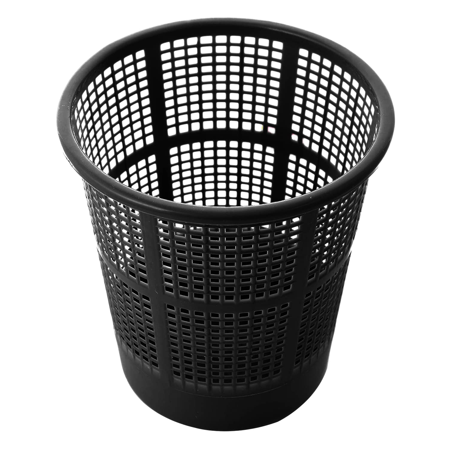 Kuber Industries Mesh Design Plastic Dustbin/Garbage Bin, 5Ltr.- Pack of 2 (Black & White)-47KM0790