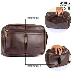 The Clownfish Multipurpose Travel Pouch Cash Money Pouch Wrist Handbag Money Carrying Pouch (Dark Brown)