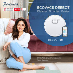 ECOVACS DEEBOT N8 2-in-1 Robotic Vacuum Cleaner, 2022 New Launch, Most Powerful Suction, Covers 2000+ Sq. Ft in One Charge, Advanced dToF Technology with OZMO Mopping (DEEBOT N8) - White