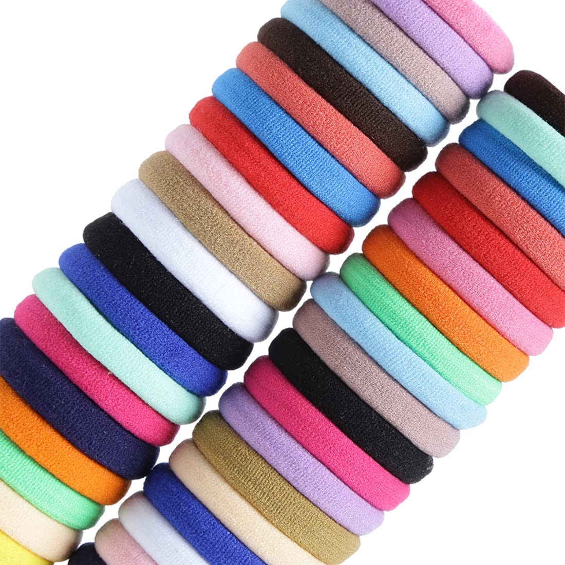 Melbees by Yellow Chimes Hair Rubber Bands for Girls Kids Hair Accessories for Girls Rubberbands Pony Holders 40 Pcs Multicolor Cute Small Ponytail Holders for Girls Kids Teens Toddlers