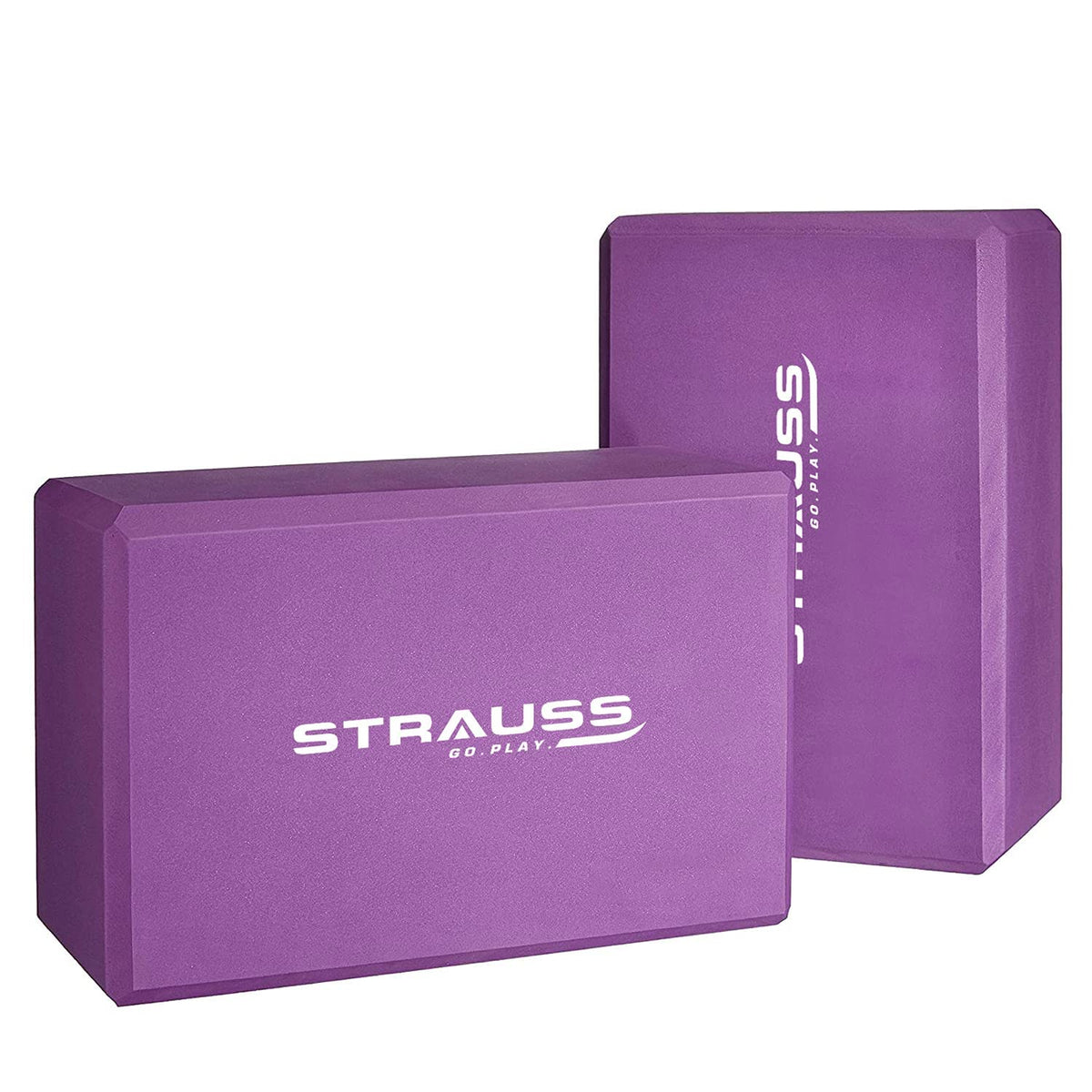 Strauss Yoga Block (Purple) and Yoga Block (Purple)