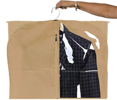 Kuber Industries Half Transparent Non Woven Men's Coat Blazer Cover (Brown) - CTKTC030913