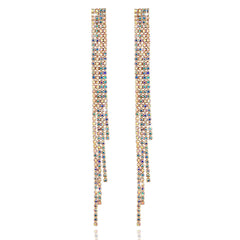Yellow Chimes Crystals from Swarovski Glamouring Chandelier Crystal Earrings for Women and Girls