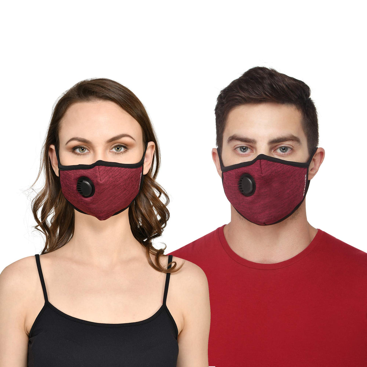 STRAUSS Unisex Anti-Bacterial Protection Mask, Black Vent, Large, (Red)