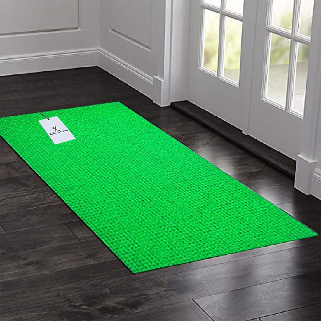 Kuber Industries PVC Plain Door Mat (VARIATION0045_16, Green, 36" x 24", Standard)