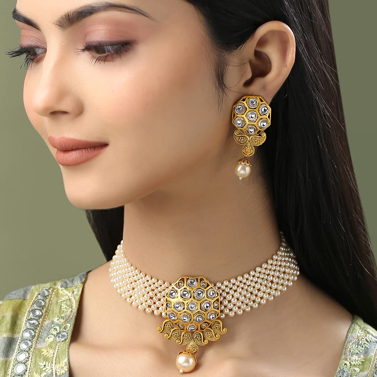 Sequined Silk Golden Lehenga Set|Chandini Ki Mehfil|Suta