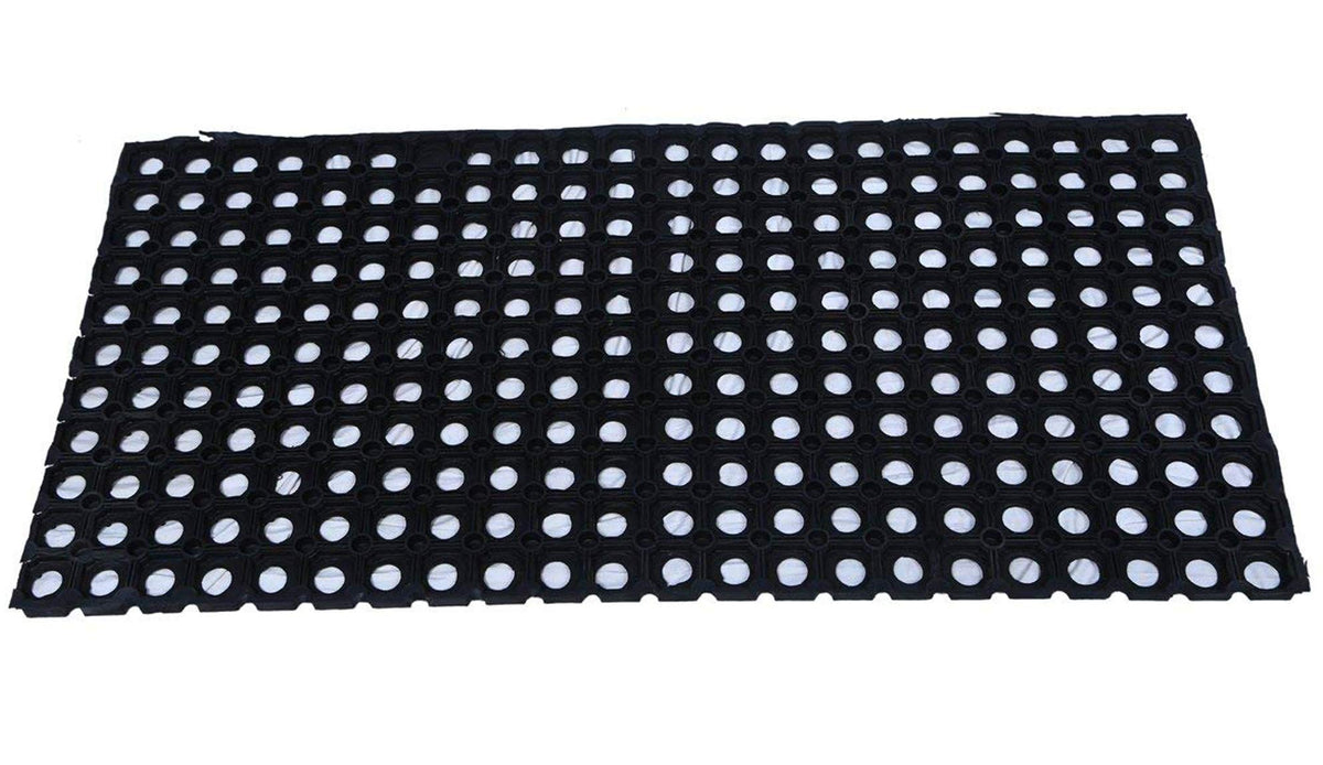 Kuber Industries PVC Doormat - 39"x20" x 1", Black (Extra Large Size, DOORMATAVS018, Pack of 1)