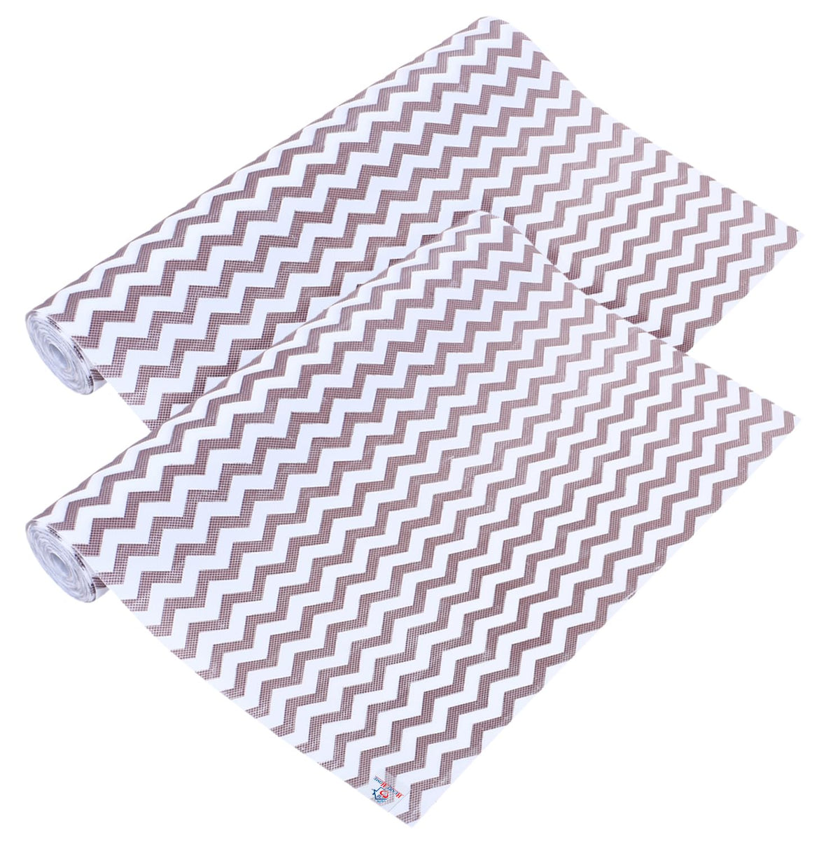Heart Home Shelf Liner | EVA Kitchen Cabinet Shelf Mat | Anti-Slip Bathroom Mat | Fridge Mat | Table Mat | Zig Zag Design Wardrobe Mat | 1.5 Meter | Pack of 2 | Brown