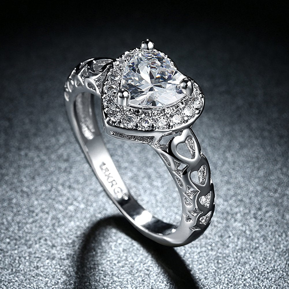 Karatcart Platinum Plated Elegant Austrian Crystal Designer Crown Cut  Adjustable Brass Ring for Women : Amazon.in: Fashion