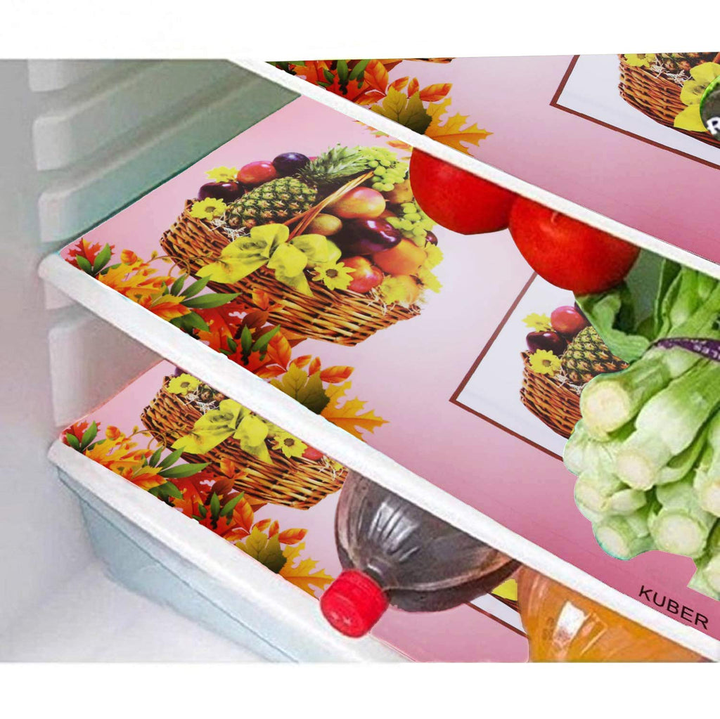 Kuber Industries PVC 3 Pieces Fridge Mats, 1 Piece Handle Cover and 1 ...