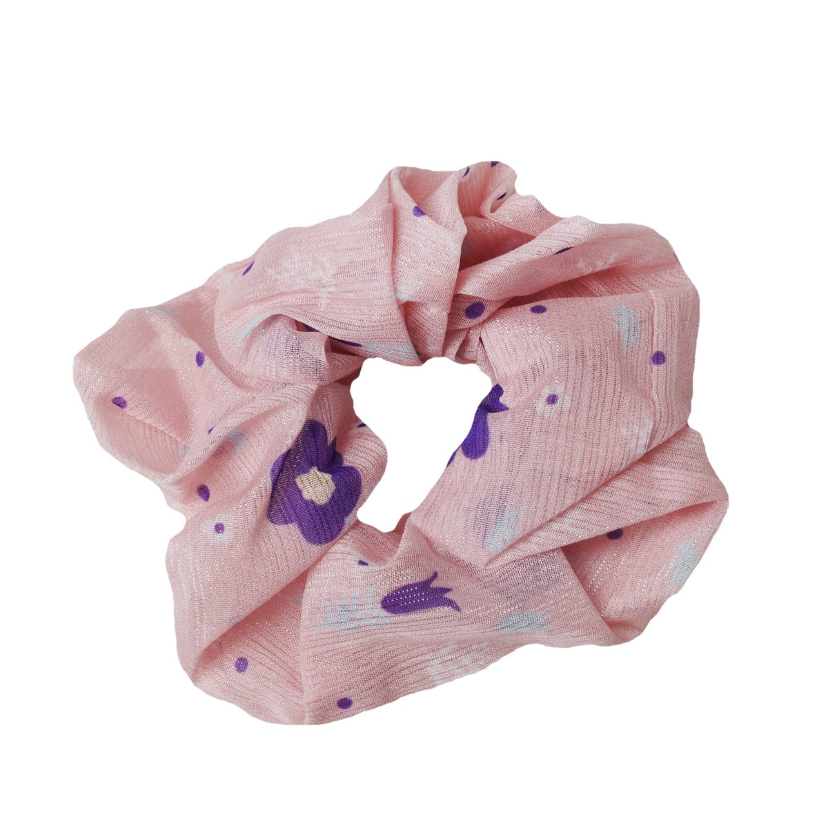 Joker & Witch Beso Chiffon Peach Scrunchie for Women