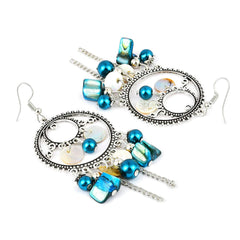 Yellow Chimes Blue Vintage Dangle Earring for Women & Girls