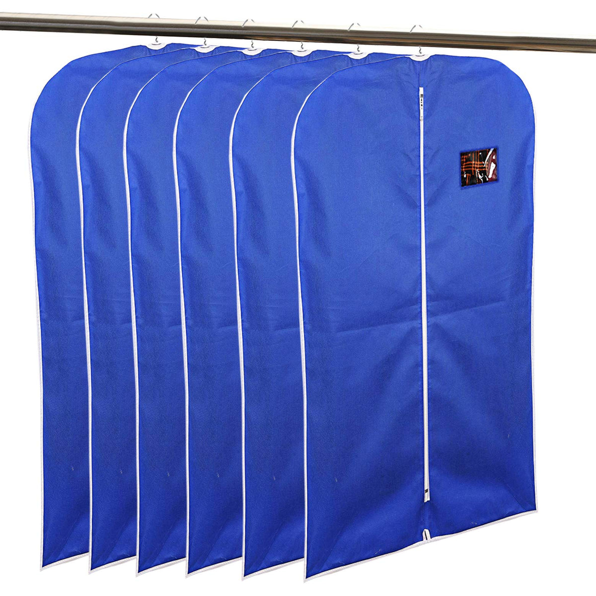 Kuber Industries Non- Woven 6 Pieces Hanging Garment Cloth/Coat Cover for Kids (Blue) - CTKTC30938