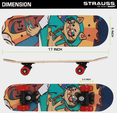 Strauss Kids Cat Girl Skateboard