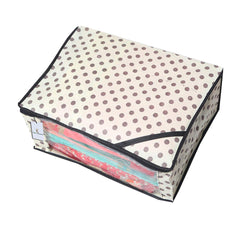 Kuber Industries 24 Piece Non Woven Saree Cover Set, Ivory ,CTKNEW164
