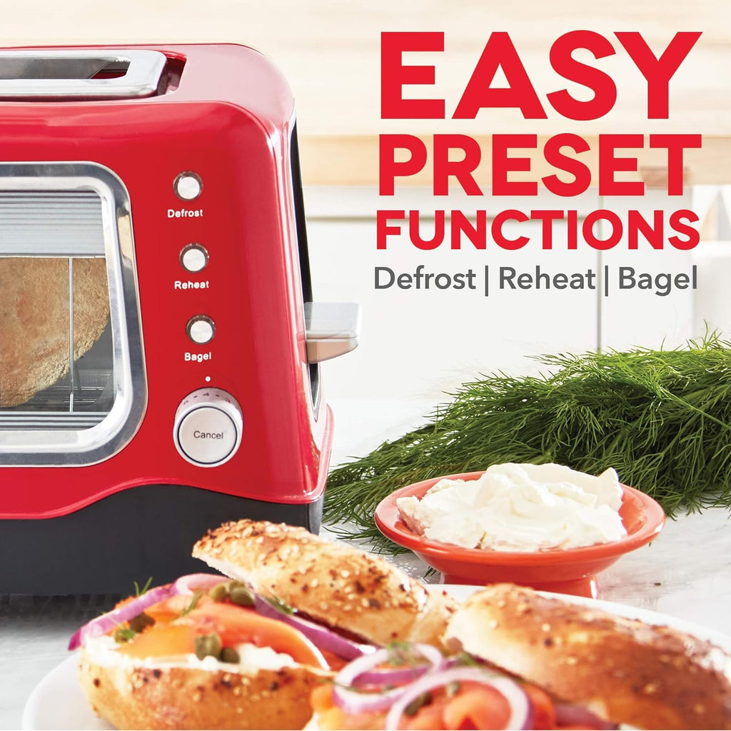 Dash Pop Up Bread Toaster (Toaster & Waffle Maker Combo (Red ...