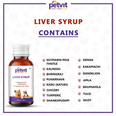 Petvit Liver Syrup with 15 Active Ingredients for Healthy Liver- Dog Supplement for All Age Group - 100ml (Pack of 2)