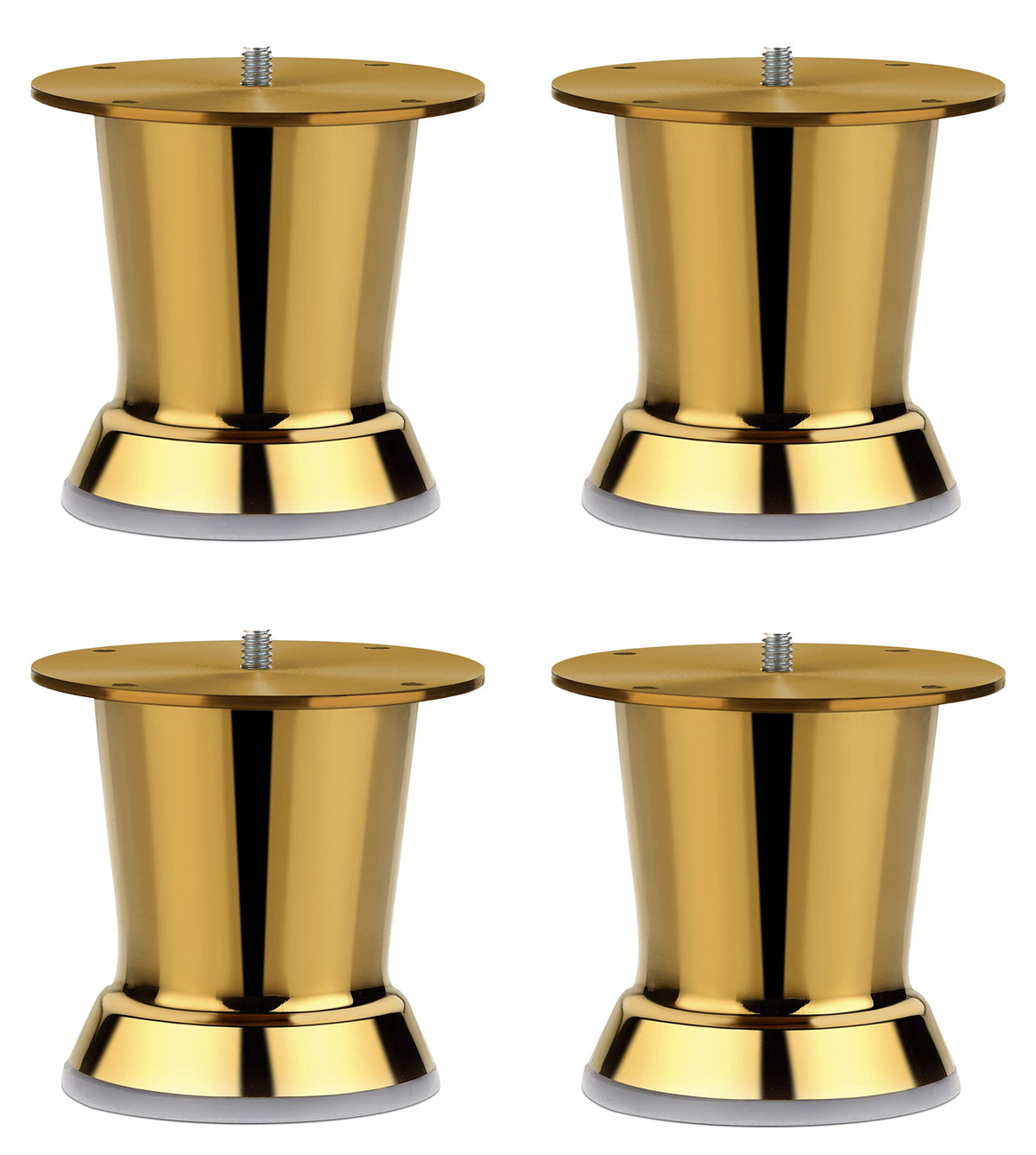 Plantex Heavy Duty Stainless Steel 3 inch Sofa Leg/Bed Furniture Leg Pair for Home Furnitures/Furniture Sofa Legs for Table/Sofa Support Legs/Sofa Furniture Leg (Golden) Set of 2 Pcs