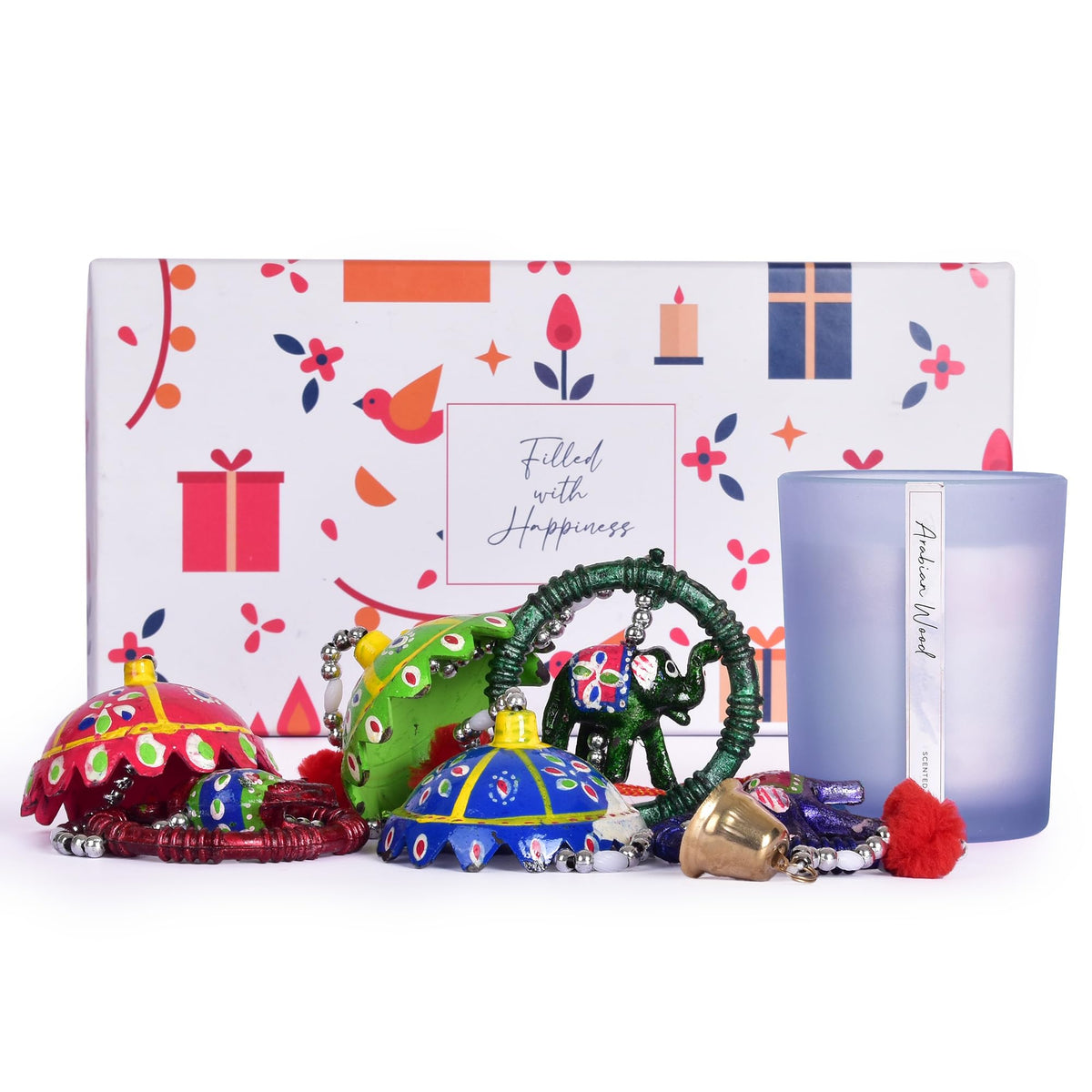 Gleevers Diwali Gift Items for Corporate |Pack of 2 with Wall Décor (2 pcs) & Lavender Candle (250 gm)| Wedding Return Gifts Wholesale, Gleevers Corporate Gifts for Employees, Return Gifts