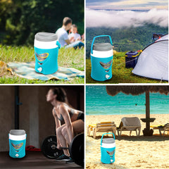 Pinnacle Platino Insulated Water Jug with Spout & Handle | Water Camper | BPA Free | Keeps Water Cold & Fresh | Hot and Cold | Easy to Carry (8 Litre, Blue)