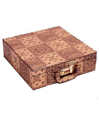 Kuber Industries Wooden Bangle Box For Woman|4 Rod Bangle Storage Box Organizer|Transparent Window|RED