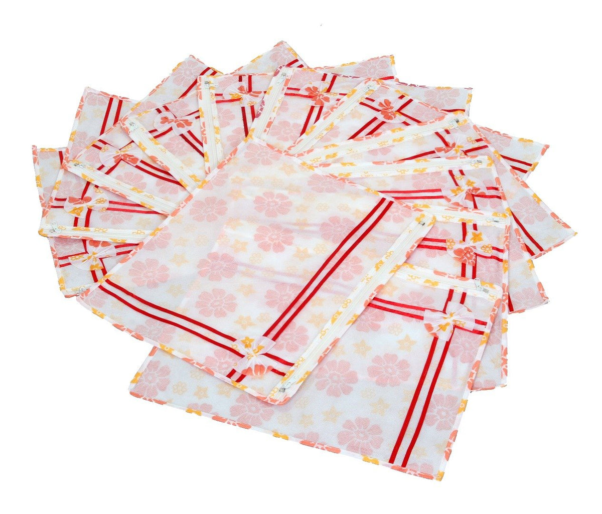 Kuber Industries 12 Piece Non Woven Saree Cover Set, White