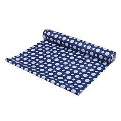 Kuber Industries Polka Dots Design PVC Wardrobe Kitchen Drawer Cupboard Cabinet Shelf Mat, Shelf Liner 5 Mtr (Blue) - CTKTC040170
