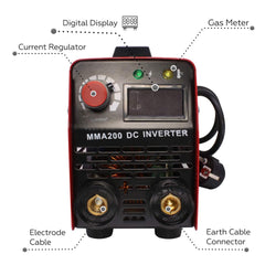 Cheston CHWM-232 Inverter Welding Machine LED Display Hot Start Welder Tool with Welding Cables, Goggles, Welding Rods & Other Accessories