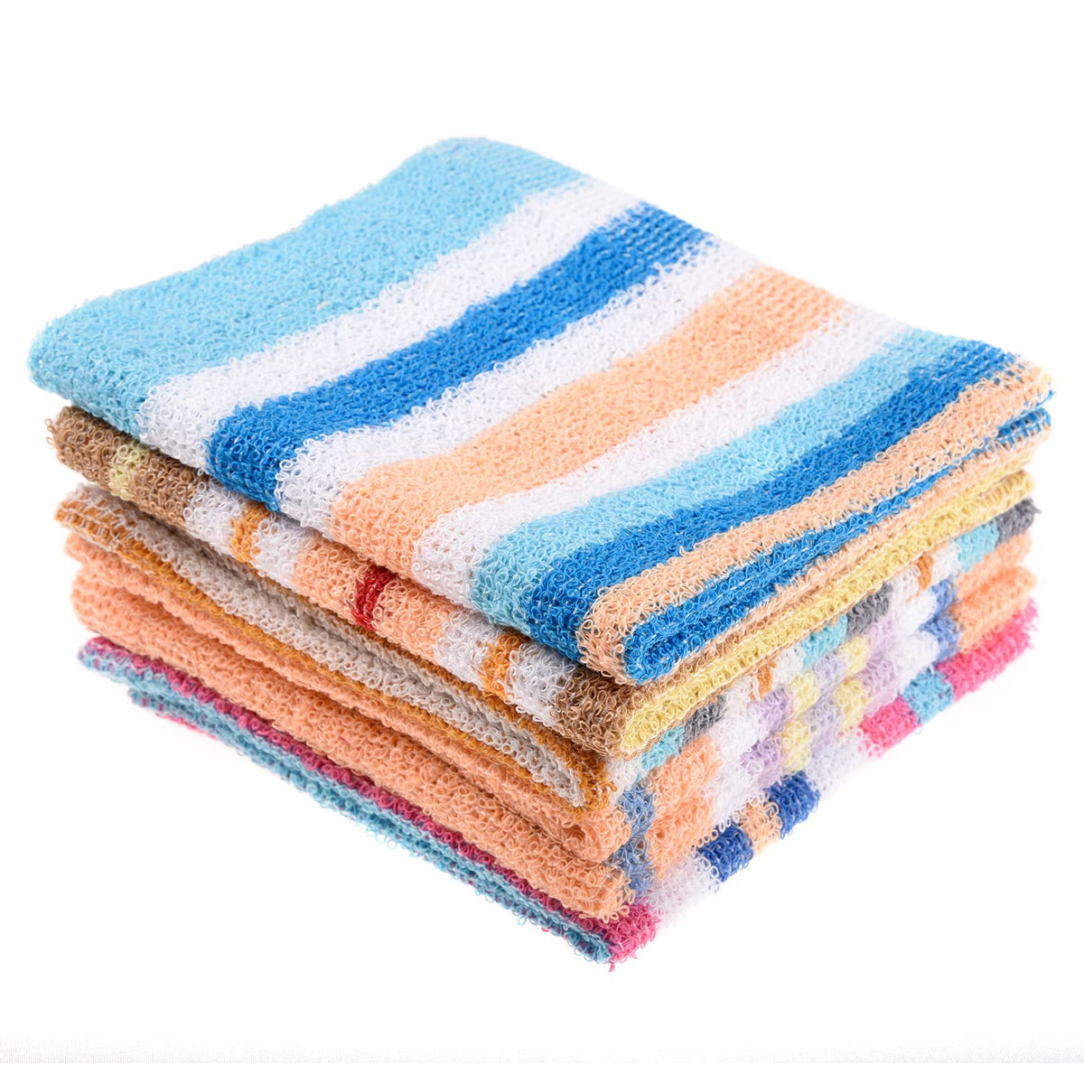 Kuber Industries Handkerchief|Terry Cotton Handkerchief for Woman|Sweat Absorbent Napkin Face Towel|Set of 6 (Assorted)