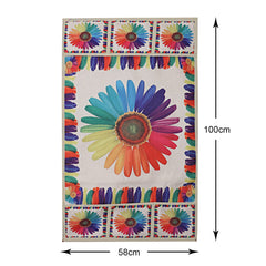 Kuber Industries Flower Printed Polyster Fridge Top Cover With 6 Utility Side Pockets (Multicolor)
