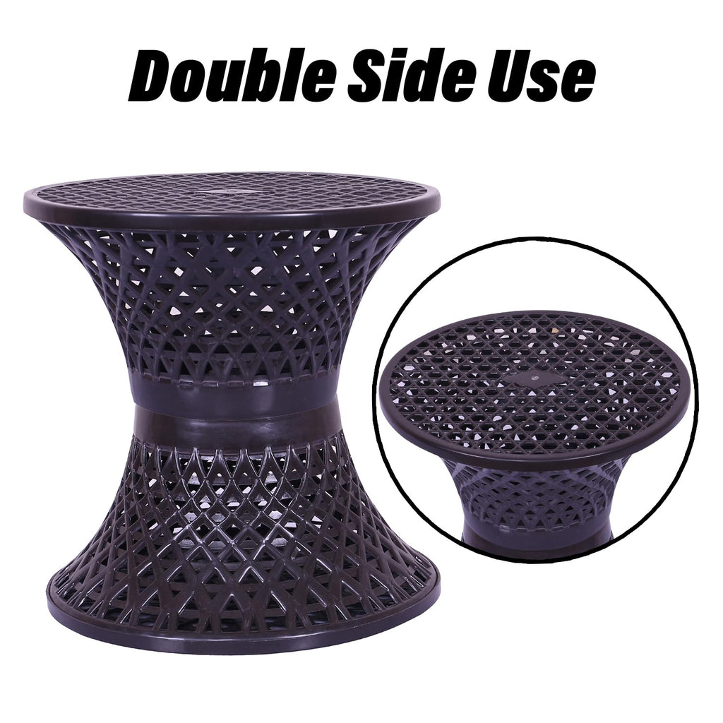 Cumberledge Stool Kuber Industries Seating Stool | Plastic Mesh Damroo Stool | Both ...