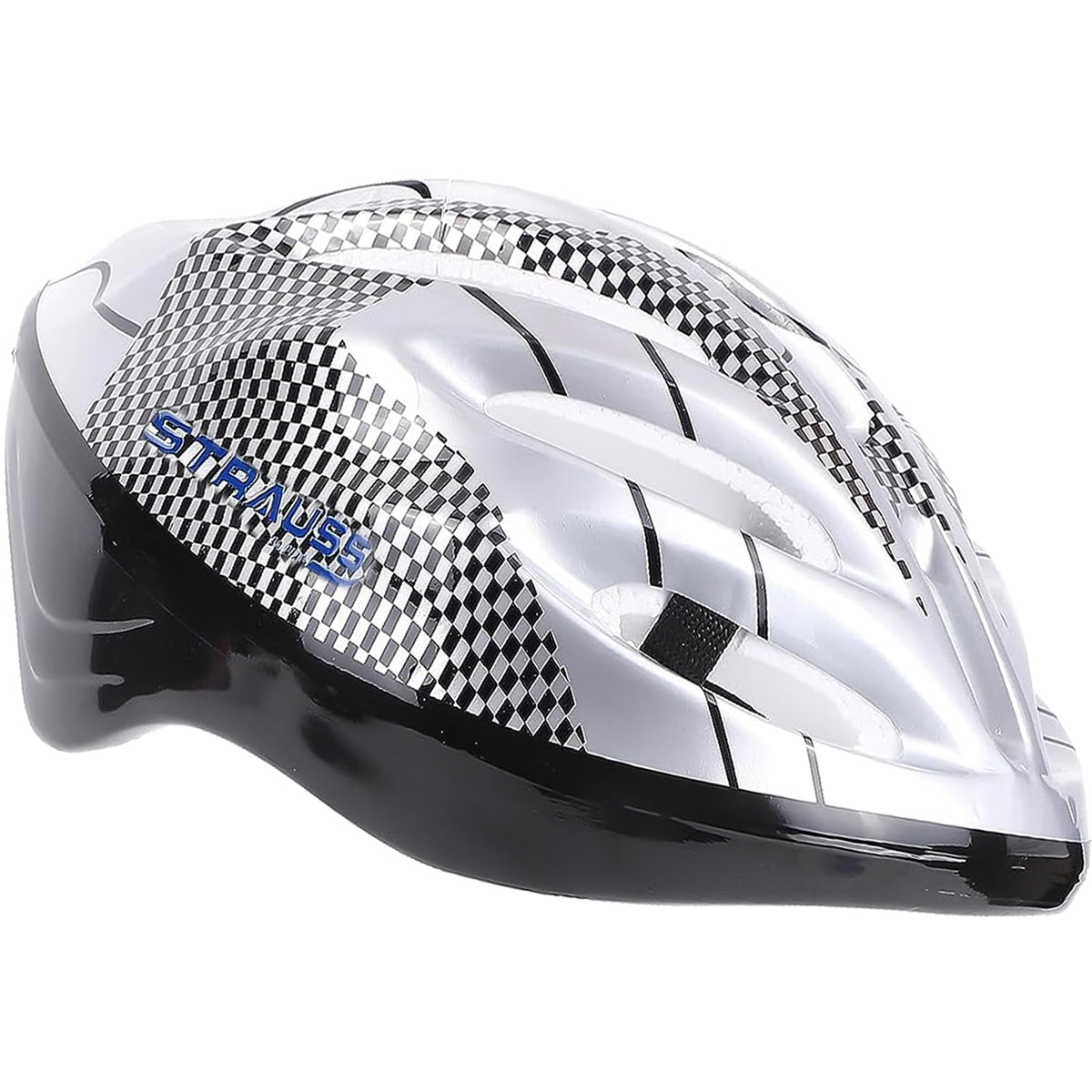 STRAUSS Solaris Cycling Helmet | Adjustable Multi Utility Sports Helmet For Cycling, Skating And Skateboarding| Light Weight With Superior Ventilation | Ideal For Adults And Kids, (Silver), Small