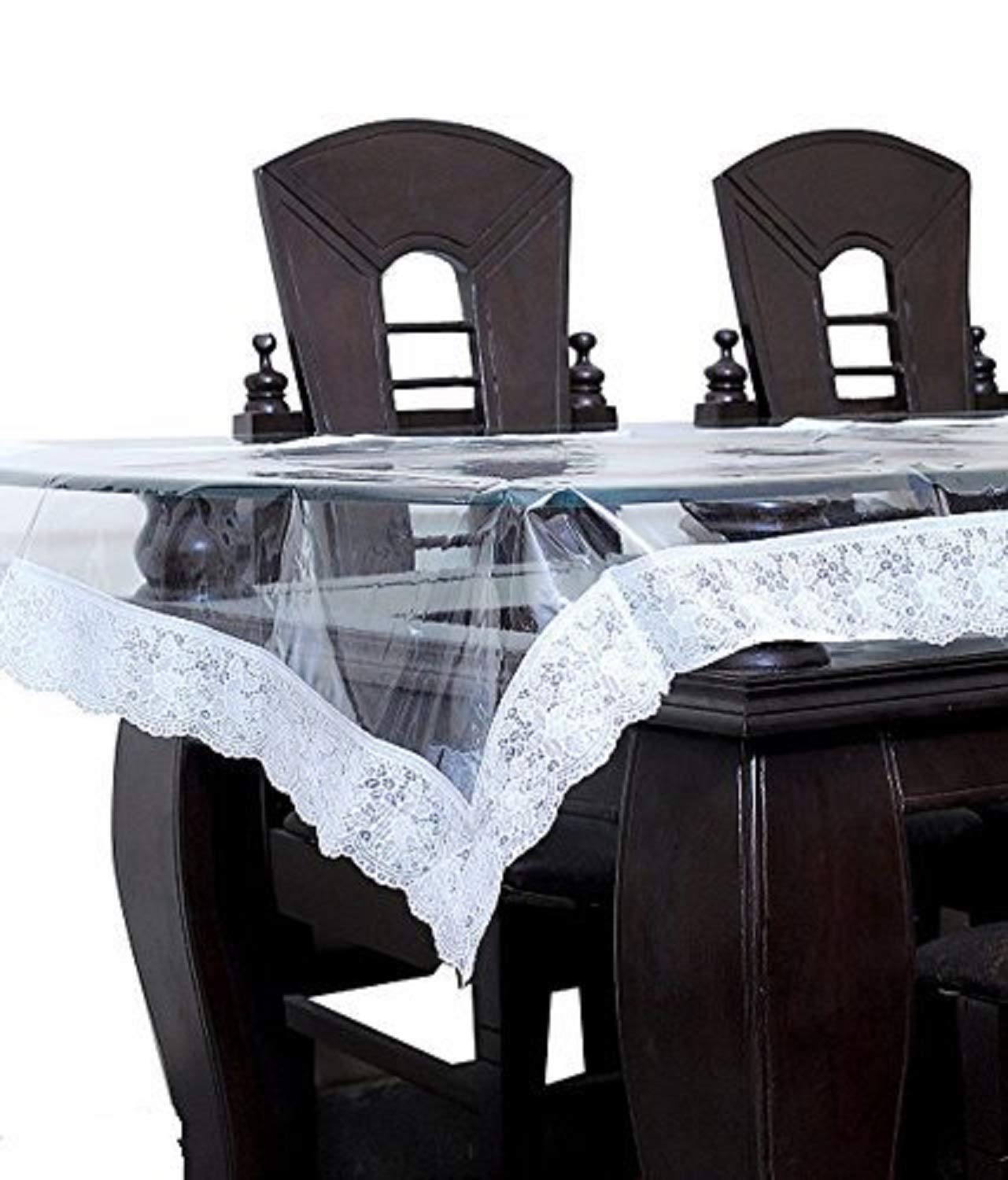 Kuber Industries WaterProof PVC Dining Table Cover 6 Seater (Transparent)