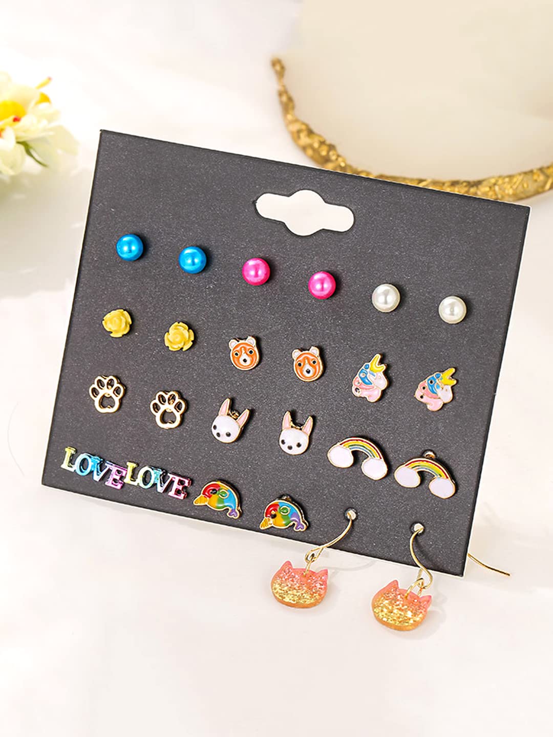 Whimsical Heart Kids Gold Earrings Jewellery India Online  CaratLanecom