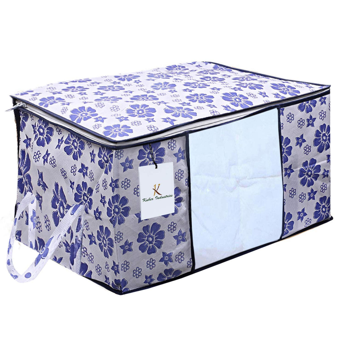 Kuber Industries Underbed Storage Bag,Storage Organiser,Blanket Cover Set of 1 Pc - Royal Blue, Extra Large Size,CTKNEW236