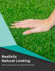 Kuber Industries Artificial Grass Mat for Balcony (Size- 1.5 X 2 Feet)-CTKTC033039 (Green)