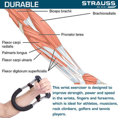 Adjustable Forearm Strengthener | Wrist Exerciser | Forearm/Arm Grip (Pack of 2)