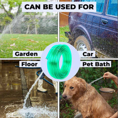 Homestic Multiutility PVC Water Pipe | Multi-Utility Water Pipe for Garden, Car Cleaning & Pet Washing | Light Weight, Kink Proof Proof & Portable Hose Pipe for Gardening | 10 Meter | Green |
