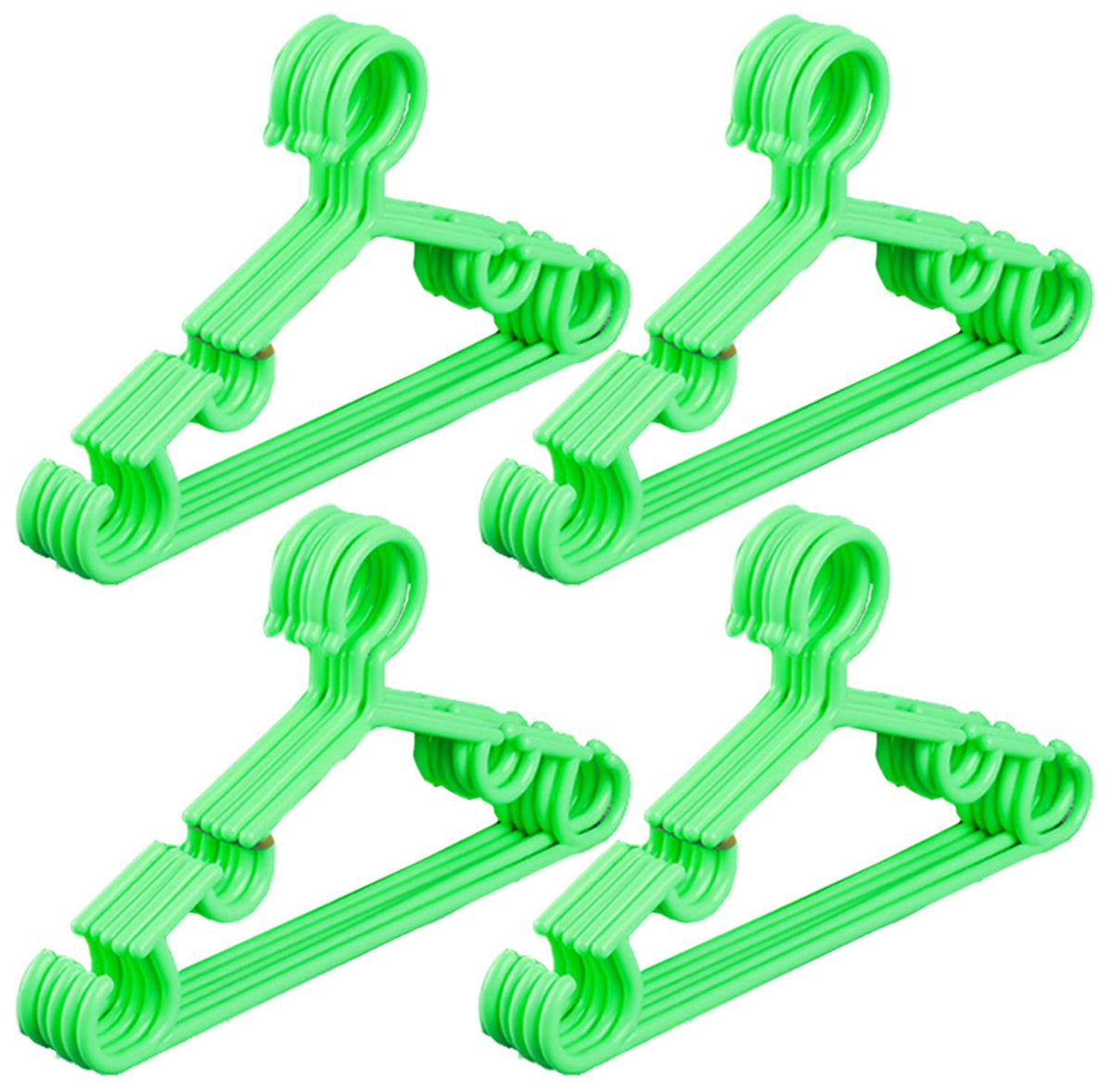 Heart Home Plastic 20 Pieces Baby Hanger Set for Wardrobe (Green) - HEART2857