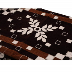 Kuber Industries Floral Cotton 4 Seater Centre Table Cover - Brown (VASR00075322_6)