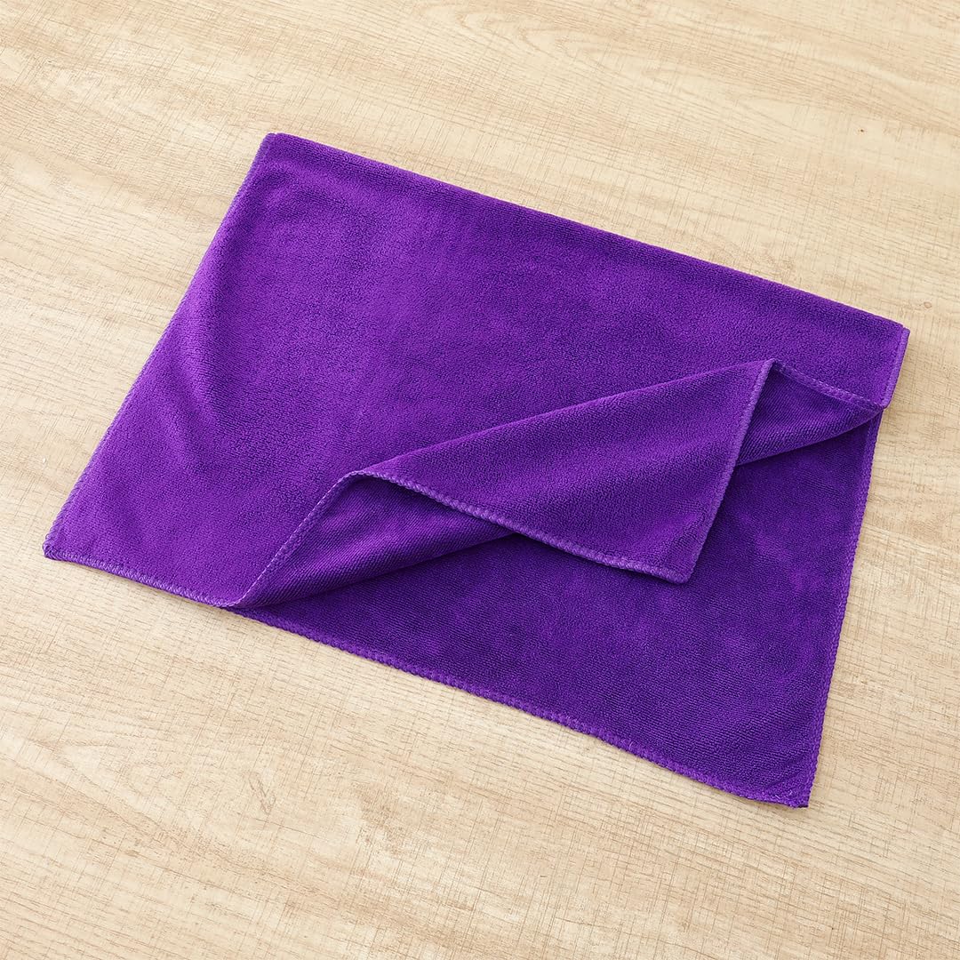 UMAI Microber Face Towel (40cmX60cm) 400 GSM - Super Absorbent, Quick-Dry, Gentle on Skin, Super-Soft for Everyday Use | Microfiber Face Towel for Women & Men (Purple)