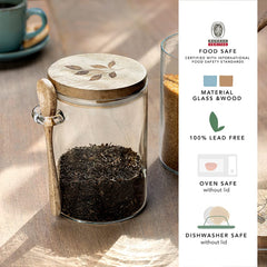 ellementry allora glass jar| Handcrafted | Food Safe | Fusion |