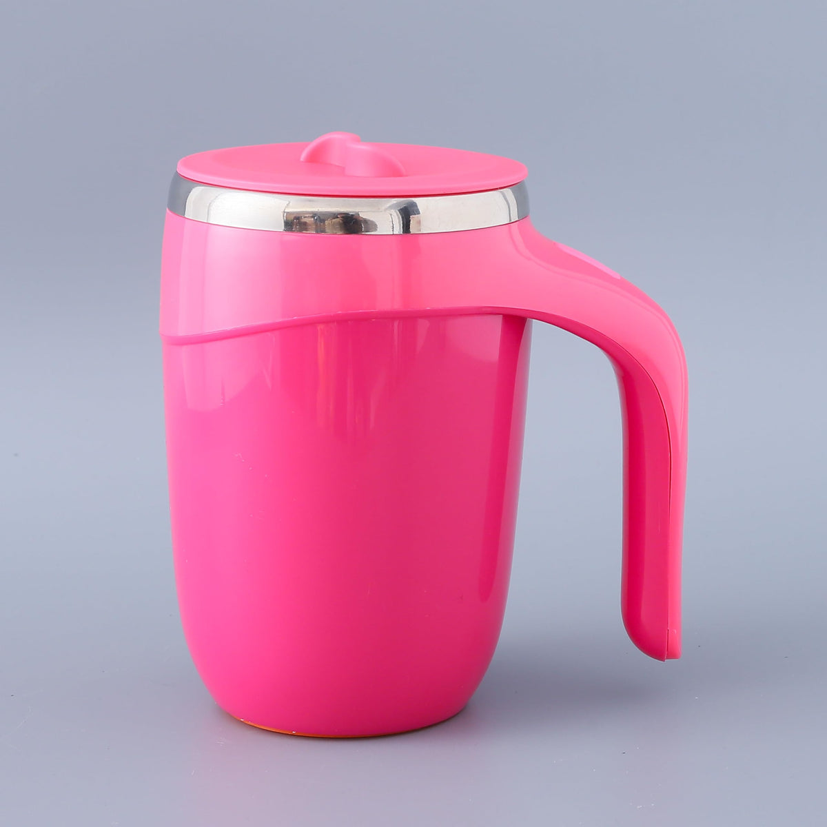 UMAI Anti-Fall Coffee Travel Mug with Suction Bottom | 500ml | Stainless Steel | Leakproof | Coffee Mug with Lid and Handle | Perfect for Travel, Home and Office (Pink)