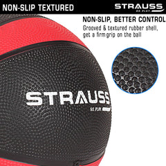STRAUSS Medicine, Weight Training Ball, 4 Kg, (Red)