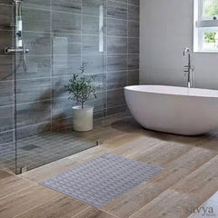 SAVYA HOME PVC(Polyvinyl Chloride) Bathmats|40 x 71|Anti-Skid mat, Living Room mat, Doormat, Multipurpose mat(Grey)