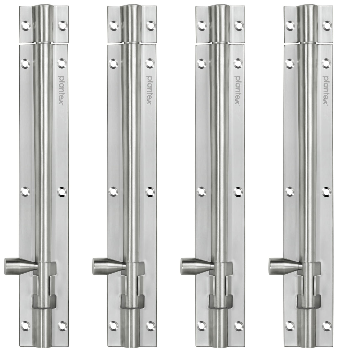 Plantex 8- inches Long Tower Bolt for Door/Windows/Wardrobe - Pack of 4 (Chrome-Silver)