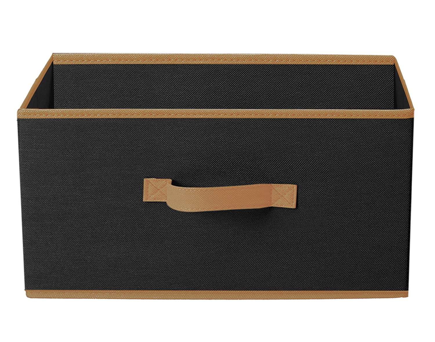 Kuber Industries Multipurposes Rectangular Flodable Storage Box|Drawer Storage and Cloth Organizer|Storage Box For Toys|Storage Box Gor Clothes|Pack of 2 (Grey & Black)